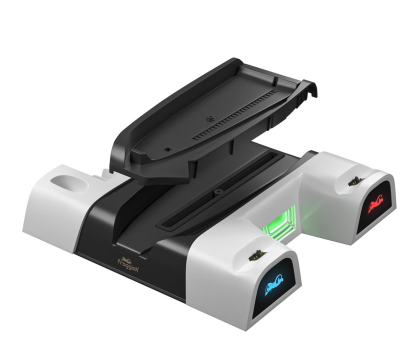 Akcesoria do konsol FROGGIEX Podstawka chłodząca i ładowarka padów do PS5/ PS5 Slim